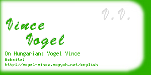 vince vogel business card